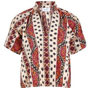 BNWT Livro Merrit Top in Crimson Mosaic Size XS $75